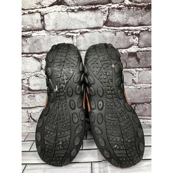 Merrell Jungle Moc Hiking Loafers Beige Leather Slip On Shoes Men Sz 8.5M US - Picture 10 of 14